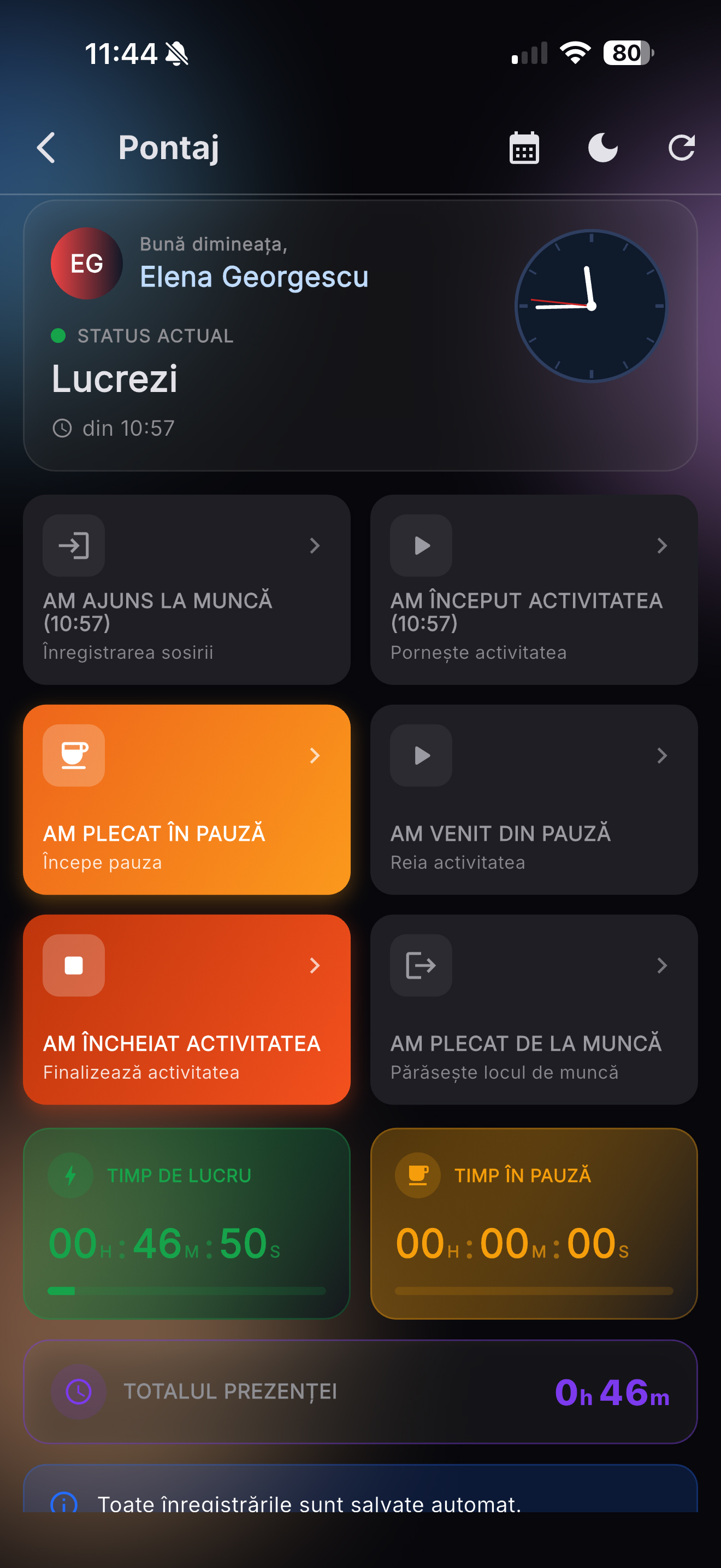 Prezență în timp real