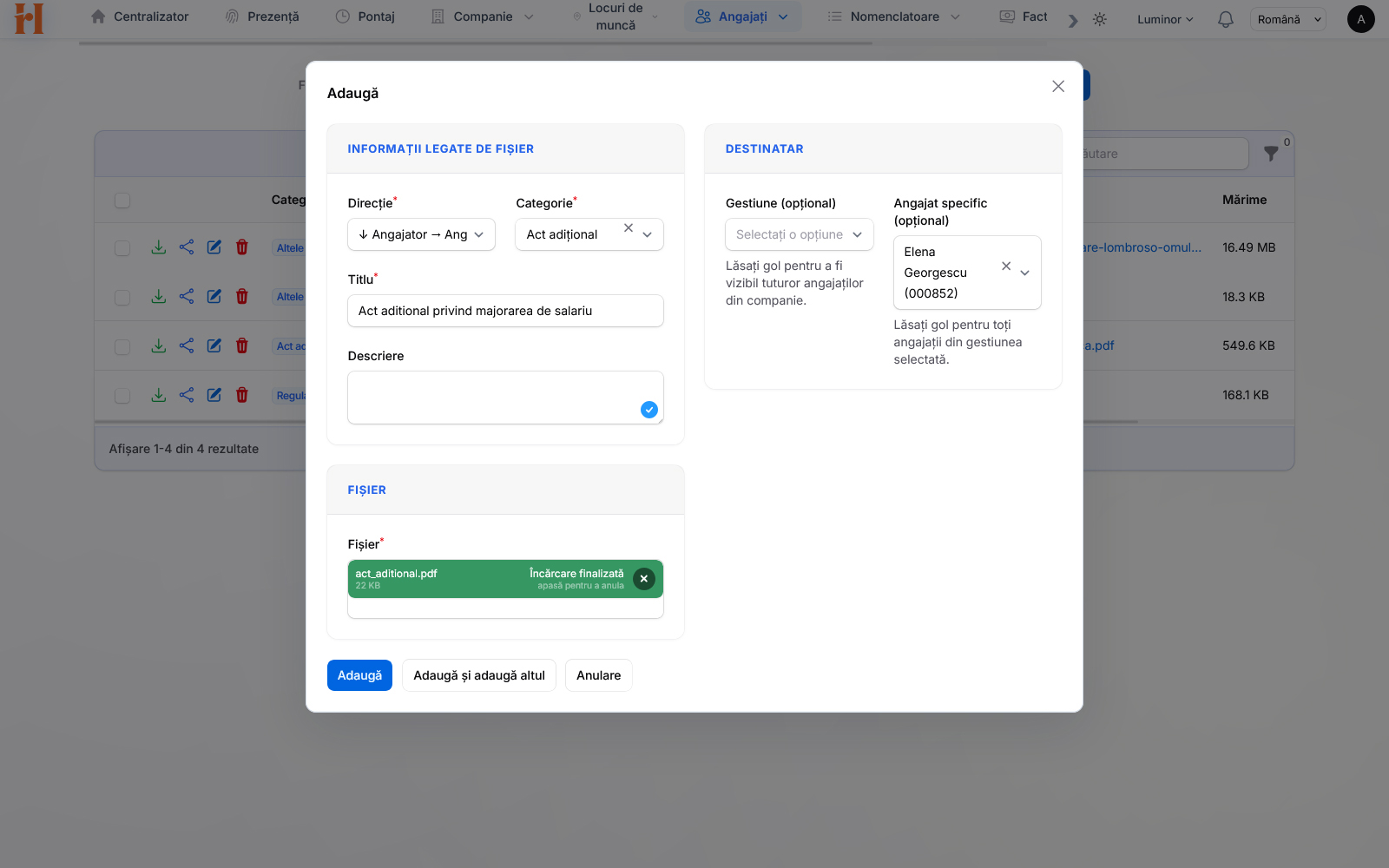 Gestiune documente HR