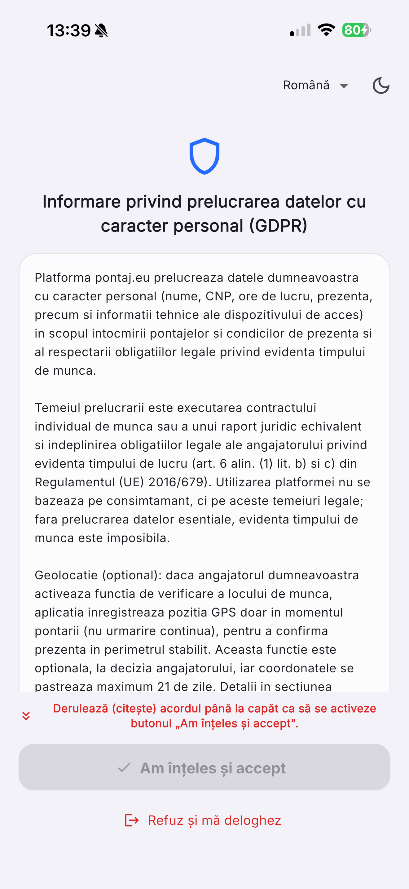 Securitate și jurnal audit